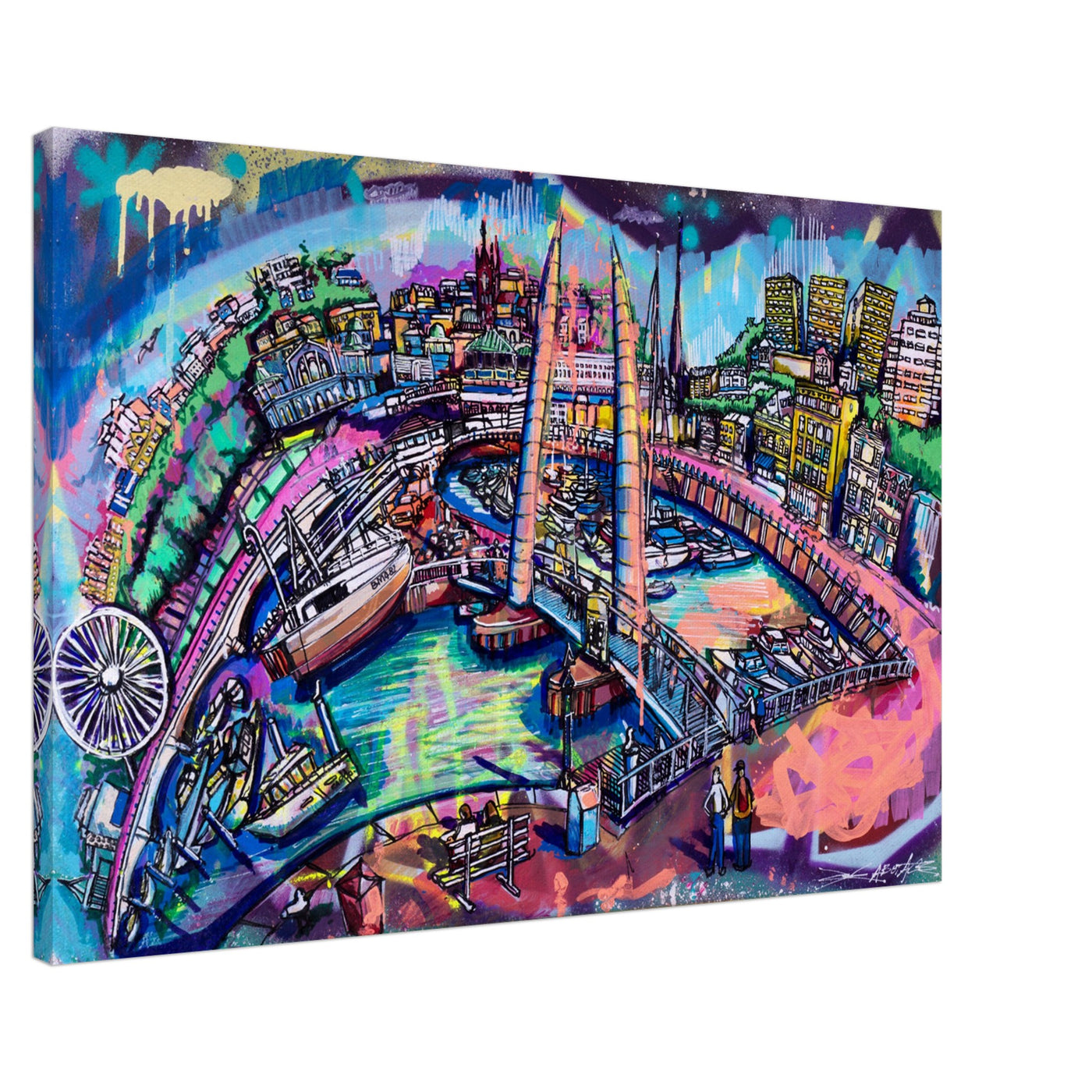 Torquay Harbour Printed Canvas